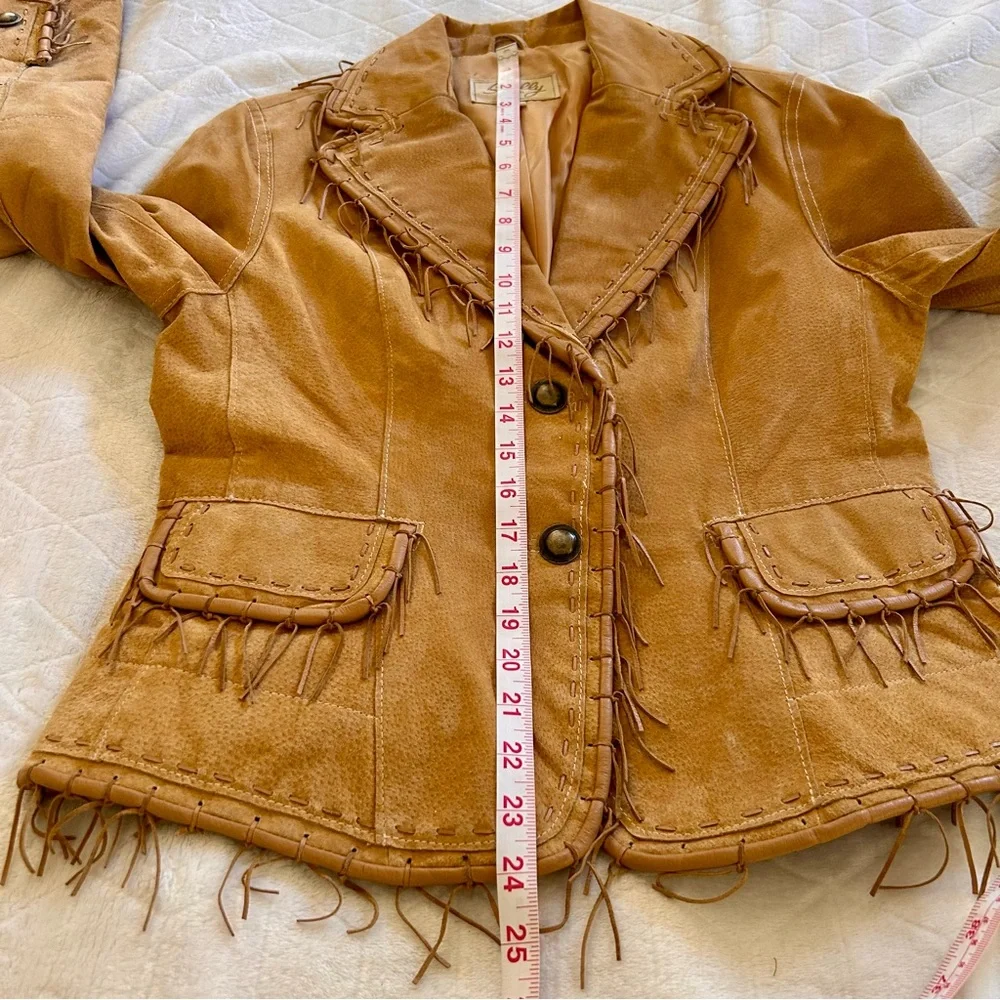 Scully Vintage Genuine Suede Leather Women’s Tan Fringe Jacket. Size Medium - Picture 12 of 12